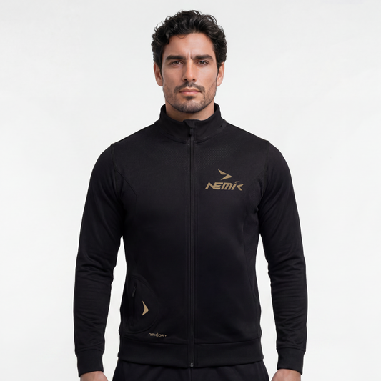 Chamarra Caballero Hard Running Negro/Golden