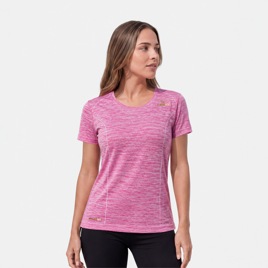 Playera Manga Corta City Racer Rosa Jaspe