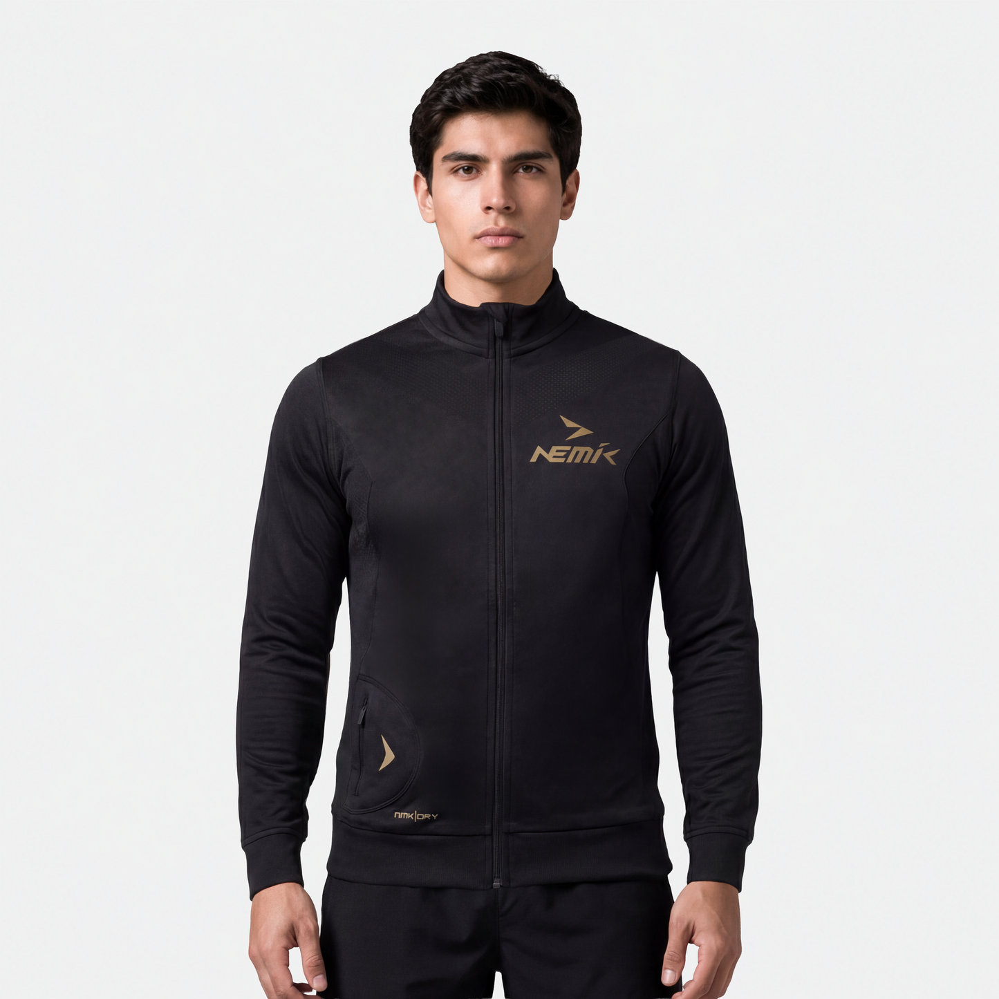 Chamarra Hard Running Negro/Golden
