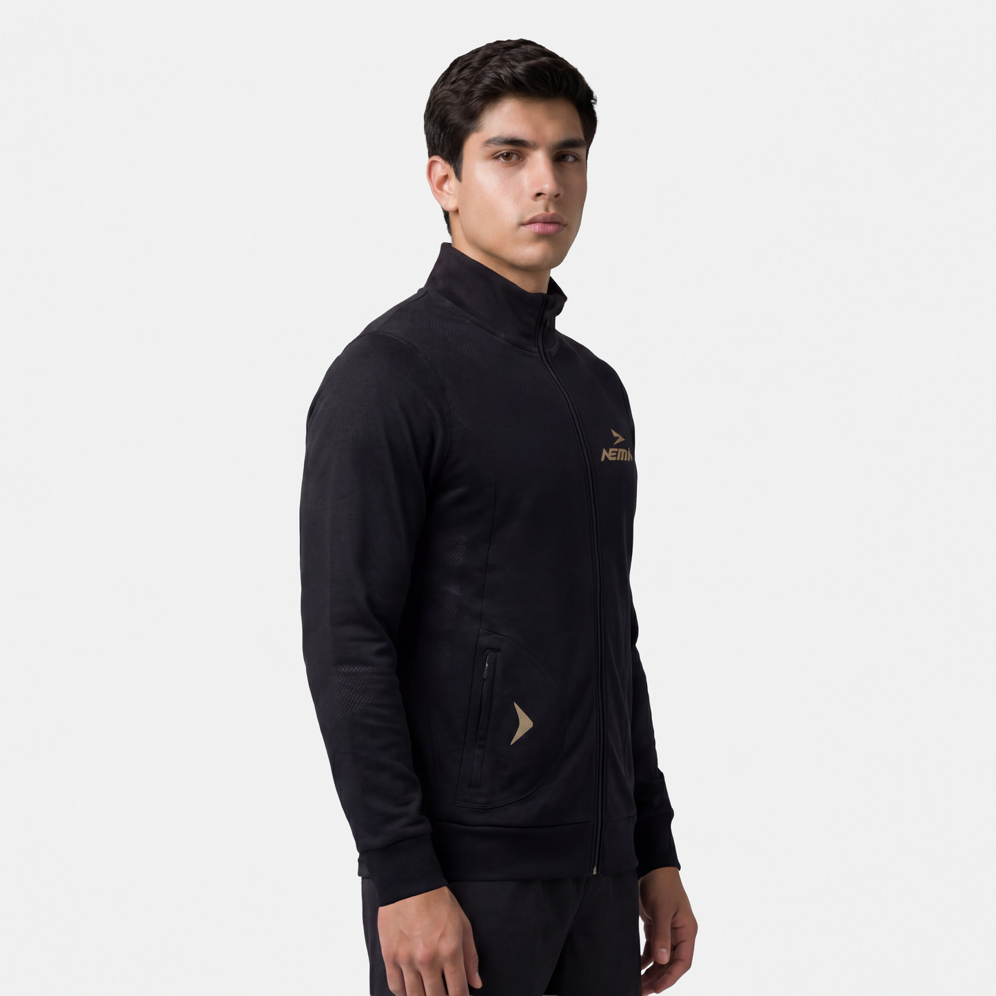 Chamarra Hard Running Negro/Golden