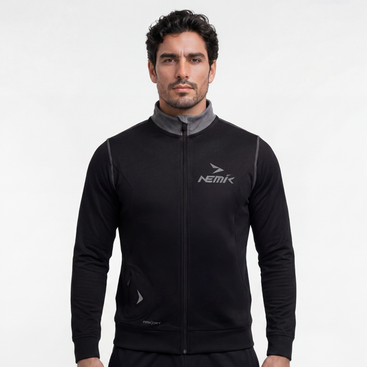 Chamarra Caballero Hard Running Negro/Gris