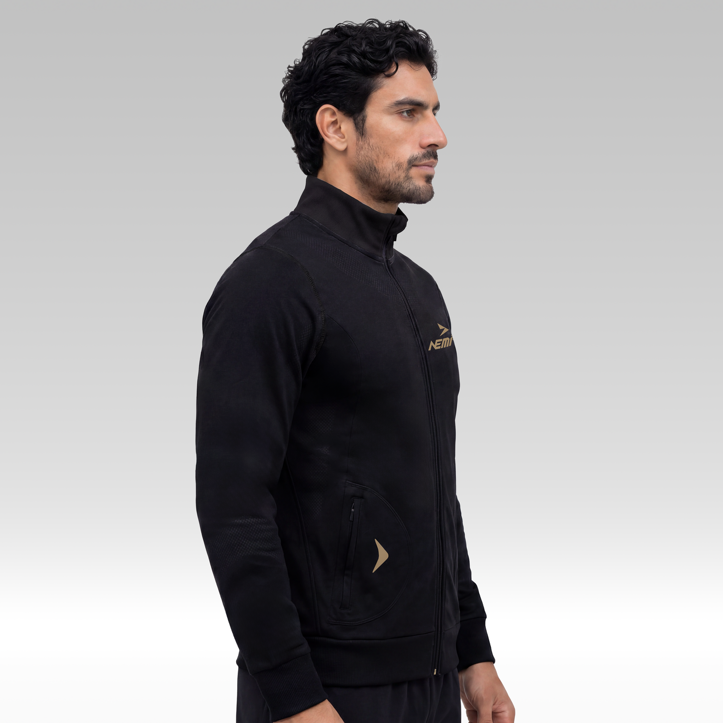 Chamarra Hard Running Negro/Golden