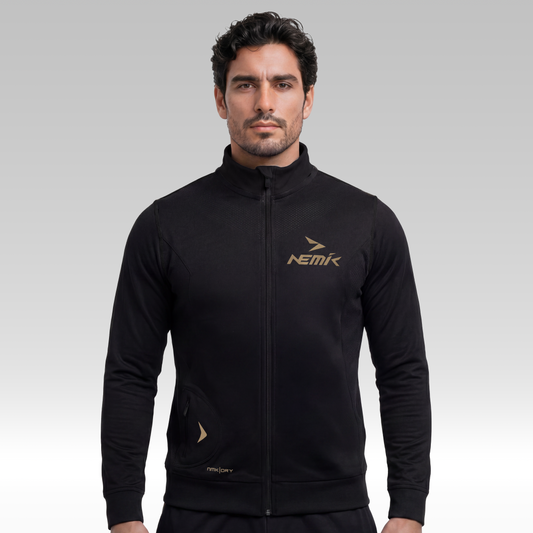Chamarra Hard Running Negro/Golden