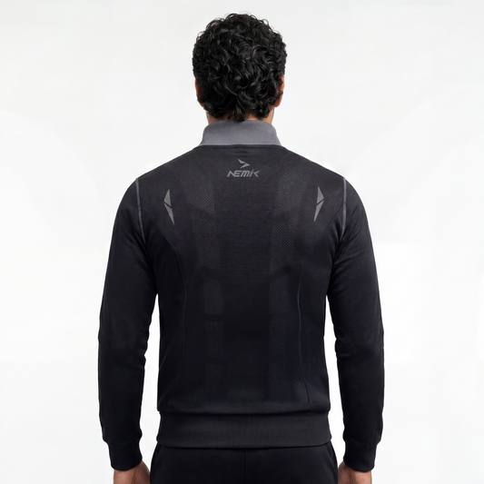 Chamarra Caballero Hard Running Negro/Gris