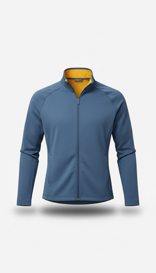 Chaqueta con cierre azul pizarra