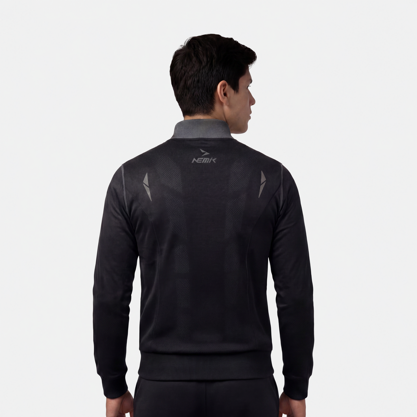 Chamarra Hard Running Negro/Gris