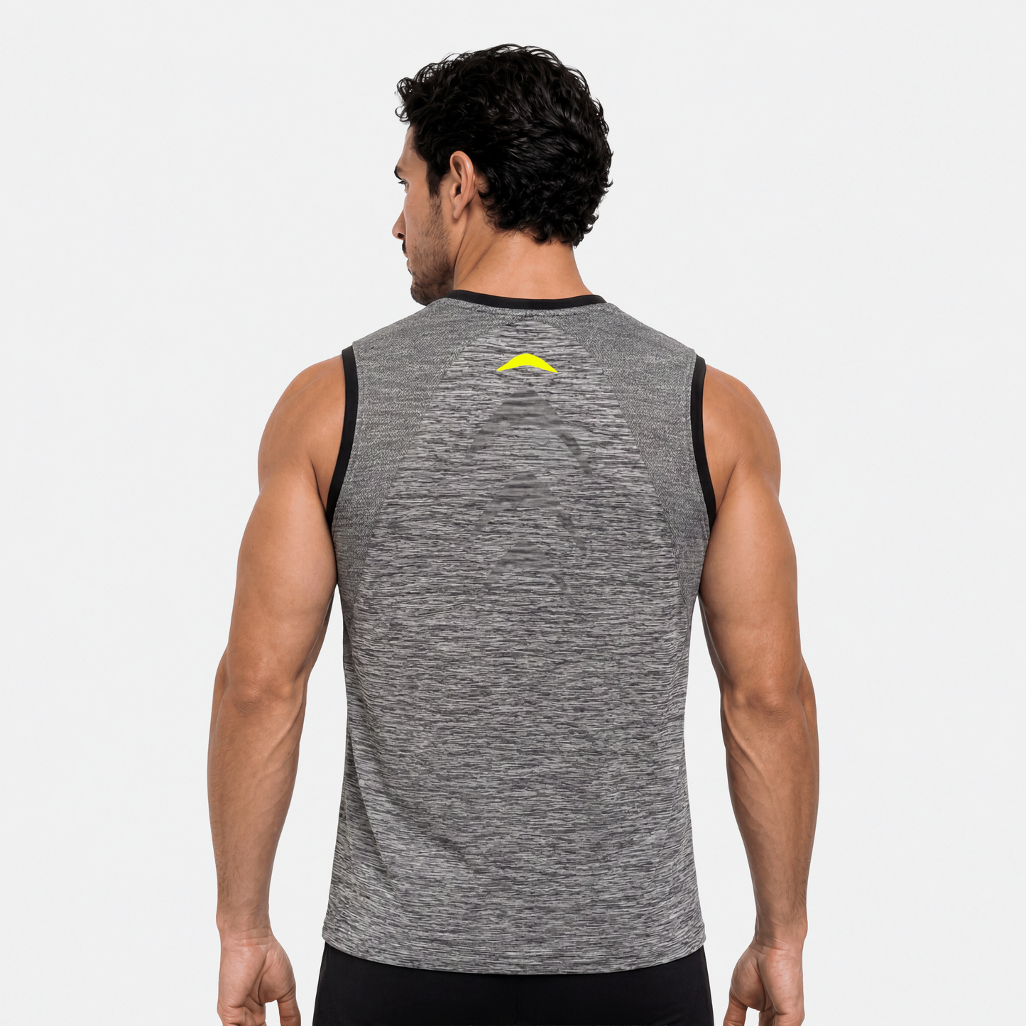 Playera Sin Mangas City Racer Negro Jaspe