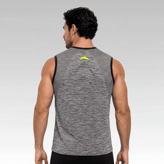 Playera Sin Mangas City Racer Negro Jaspe