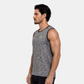 Playera Sin Mangas City Racer Negro Jaspe