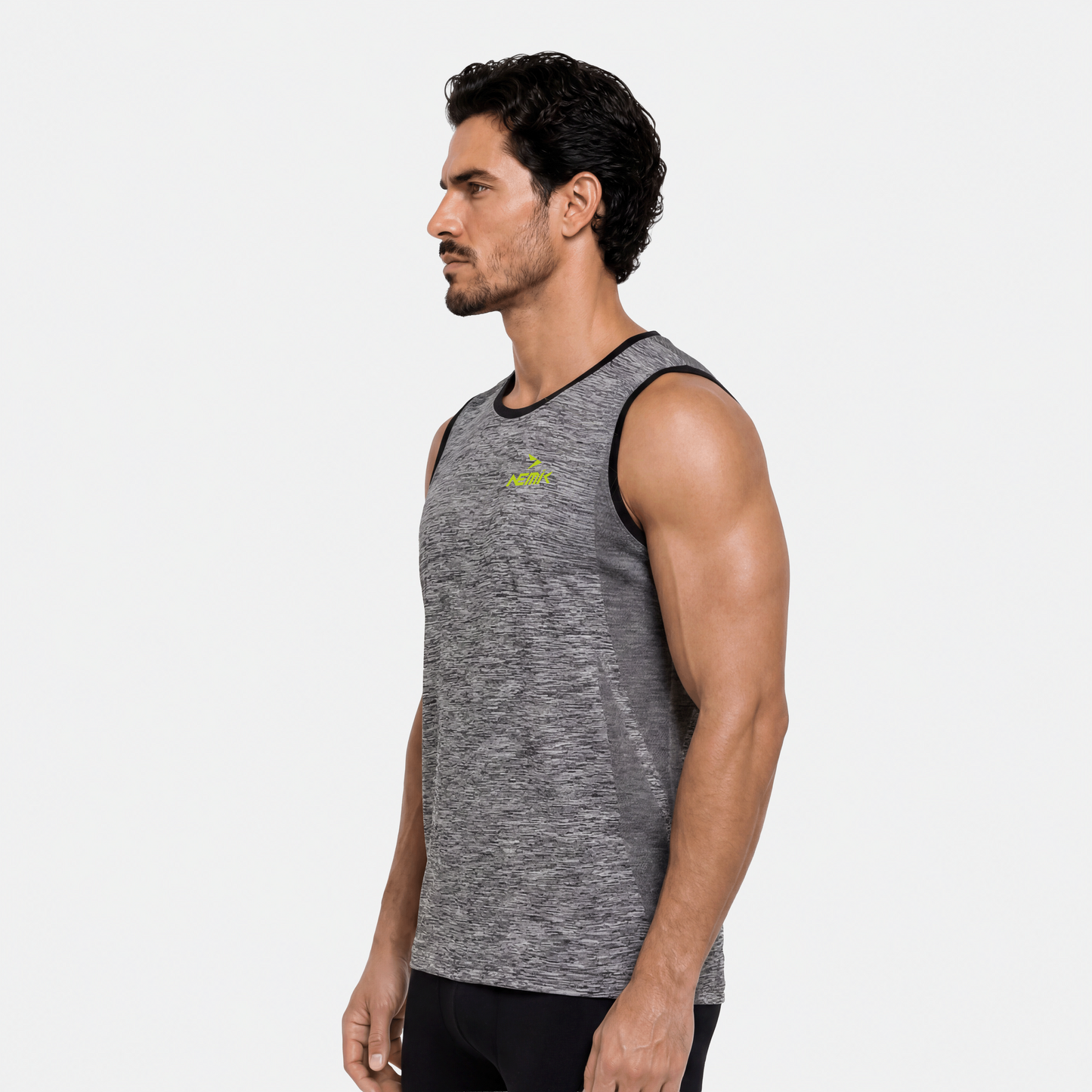 Playera Sin Mangas City Racer Negro Jaspe