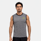 Playera Sin Mangas City Racer Negro Jaspe