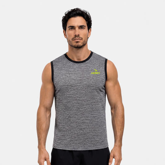 Playera Sin Mangas City Racer Negro Jaspe