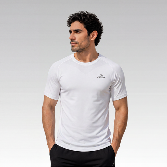 Playera Manga Corta Hard Running Blanco