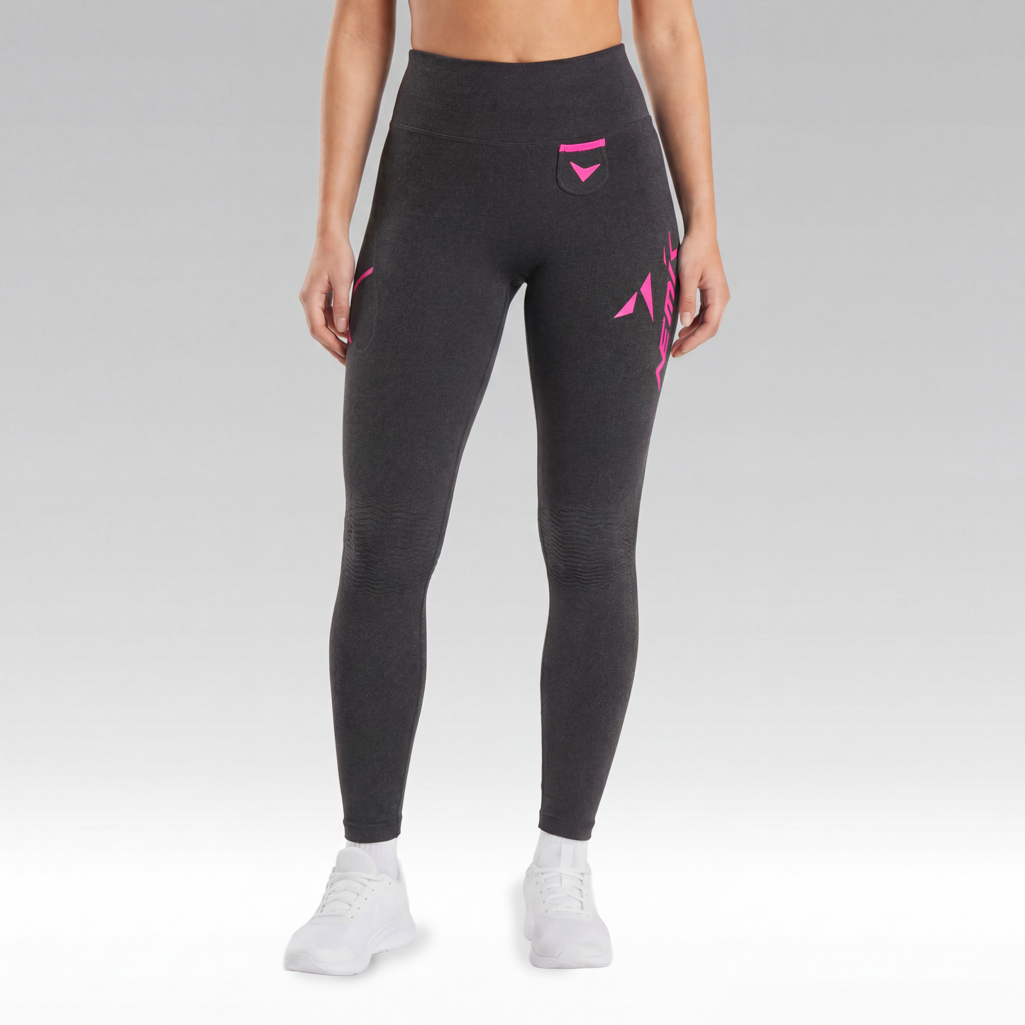 Malla Larga City Racer T2 Negro Jaspe