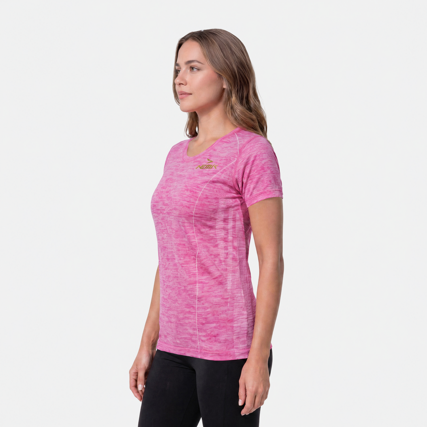 Playera Manga Corta City Racer Rosa Jaspe