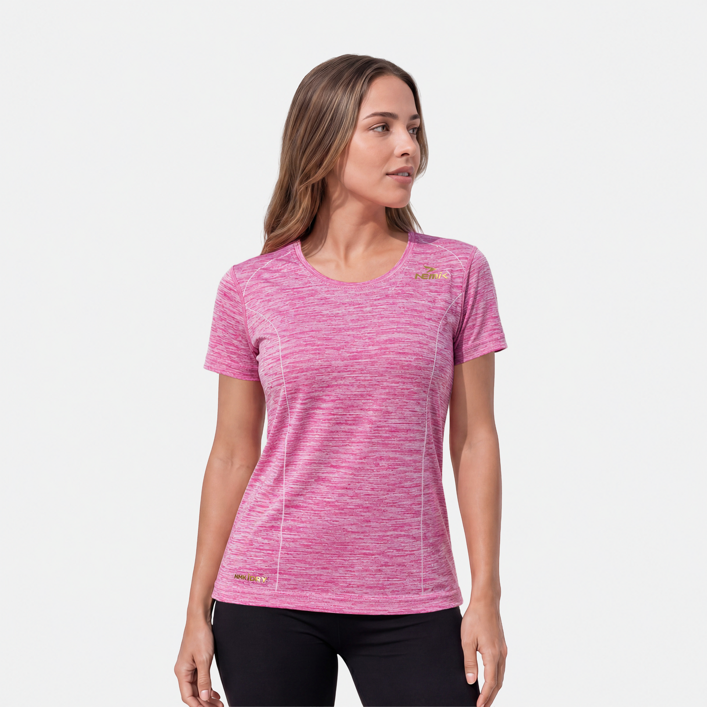 Playera Manga Corta City Racer Rosa Jaspe