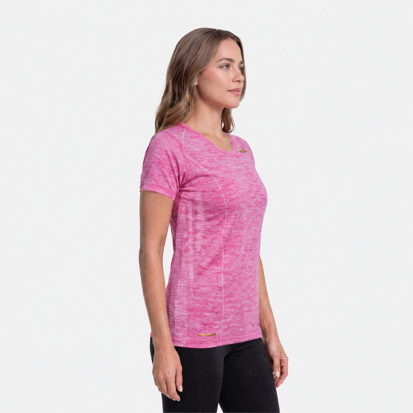 Playera Manga Corta City Racer Rosa Jaspe