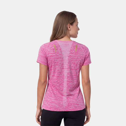 Playera Manga Corta City Racer Rosa Jaspe