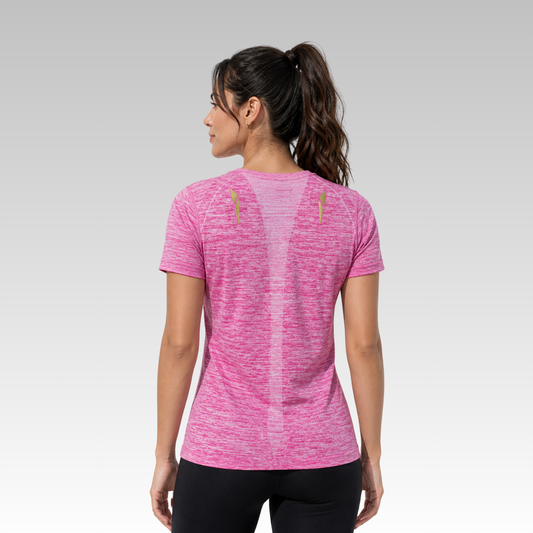 Playera Manga Corta City Racer Rosa Jaspe