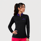 Chamarra Con Bolsa Hard Running Negro/Morado Grape