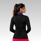 Chamarra Con Bolsa Hard Running Negro/Morado Grape