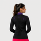Chamarra Con Bolsa Hard Running Negro/Morado Grape