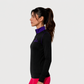 Chamarra Con Bolsa Hard Running Negro/Morado Grape