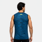 Playera Sin Mangas City Racer Azul Acqua/Negro Jaspe