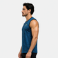Playera Sin Mangas City Racer Azul Acqua/Negro Jaspe